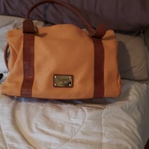 Womens Italian Leather Handbag Orange